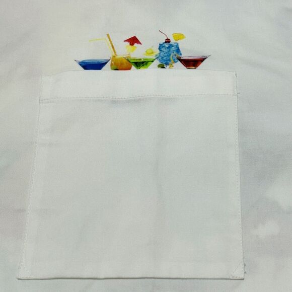 Robert Graham Splashdown Sport Shirt Men's 3XL White Multi Tiki Drinks Button-Up - Picture 8 of 16